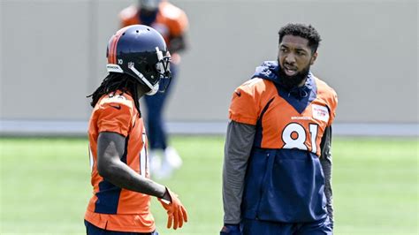 Broncos WR Tim Patrick carted off practice field Monday with apparent left leg injury